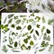 100Pcs Small Green Leaf Stickers,Nature Plant Stickers (Flower)